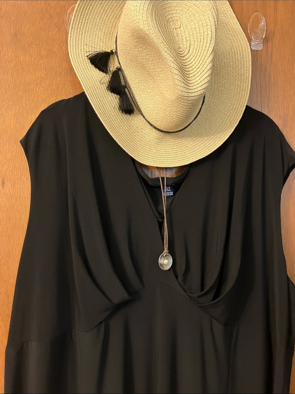 Chaps Black Sleeveless V-Neck Maxi Dress - Picture 4 of 4